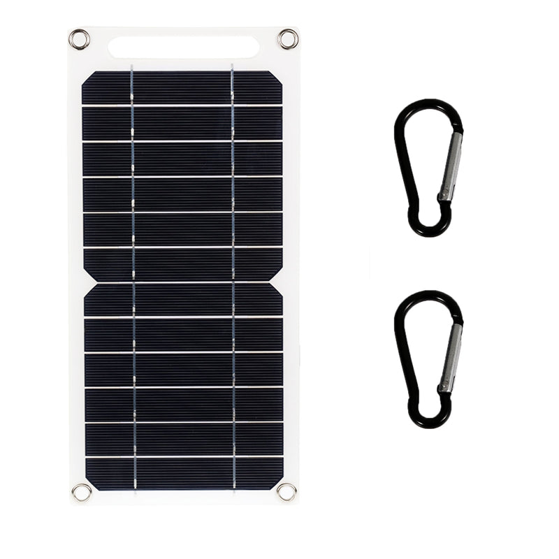 Painel solar com USB, impermeável, caminhadas ao ar livre